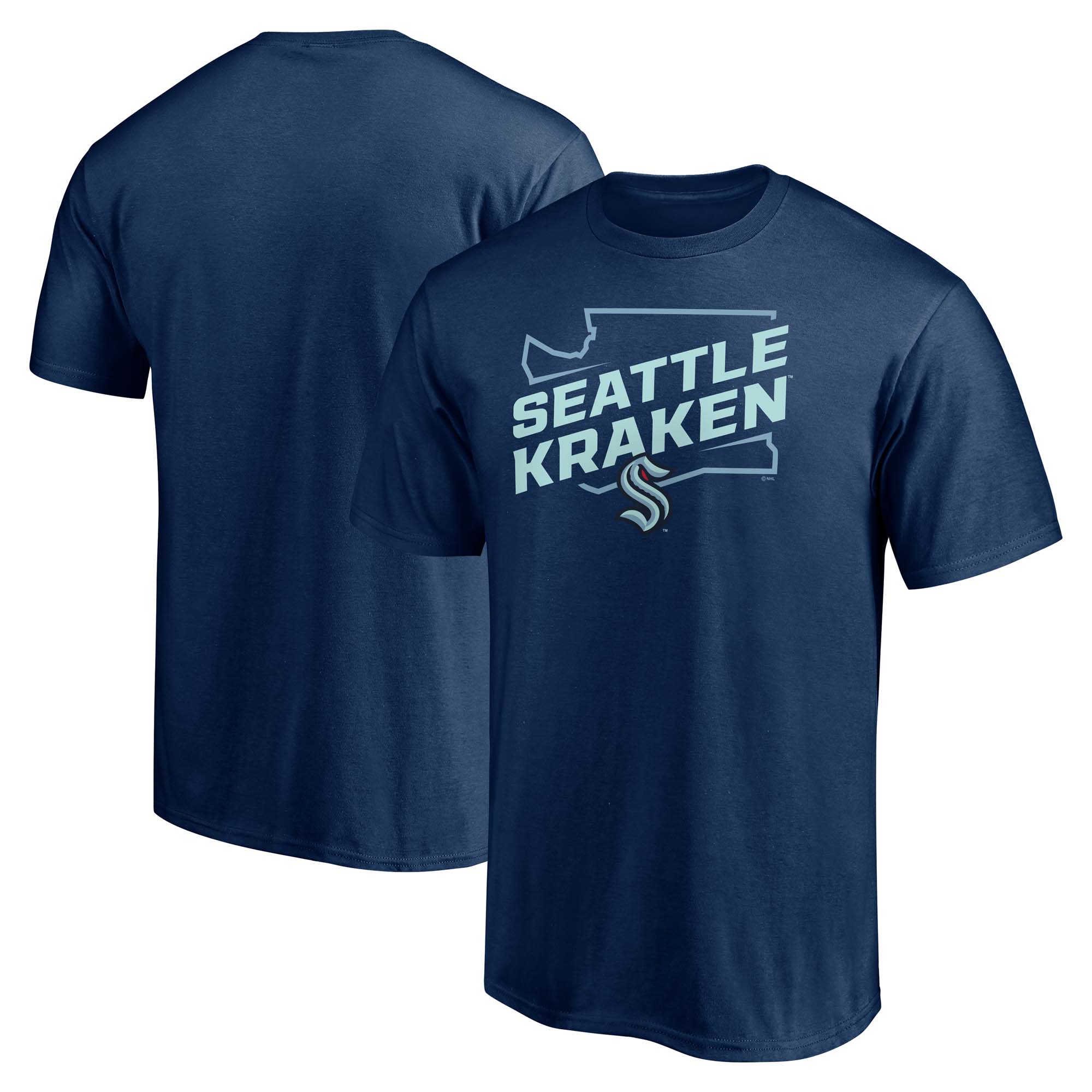 Men's Fanatics Deep Sea Blue Seattle Kraken Block Party Push Ahead T-Shirt